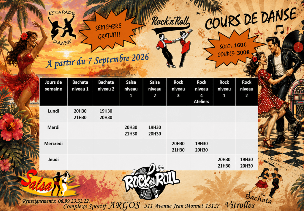cours de danse escapade danse